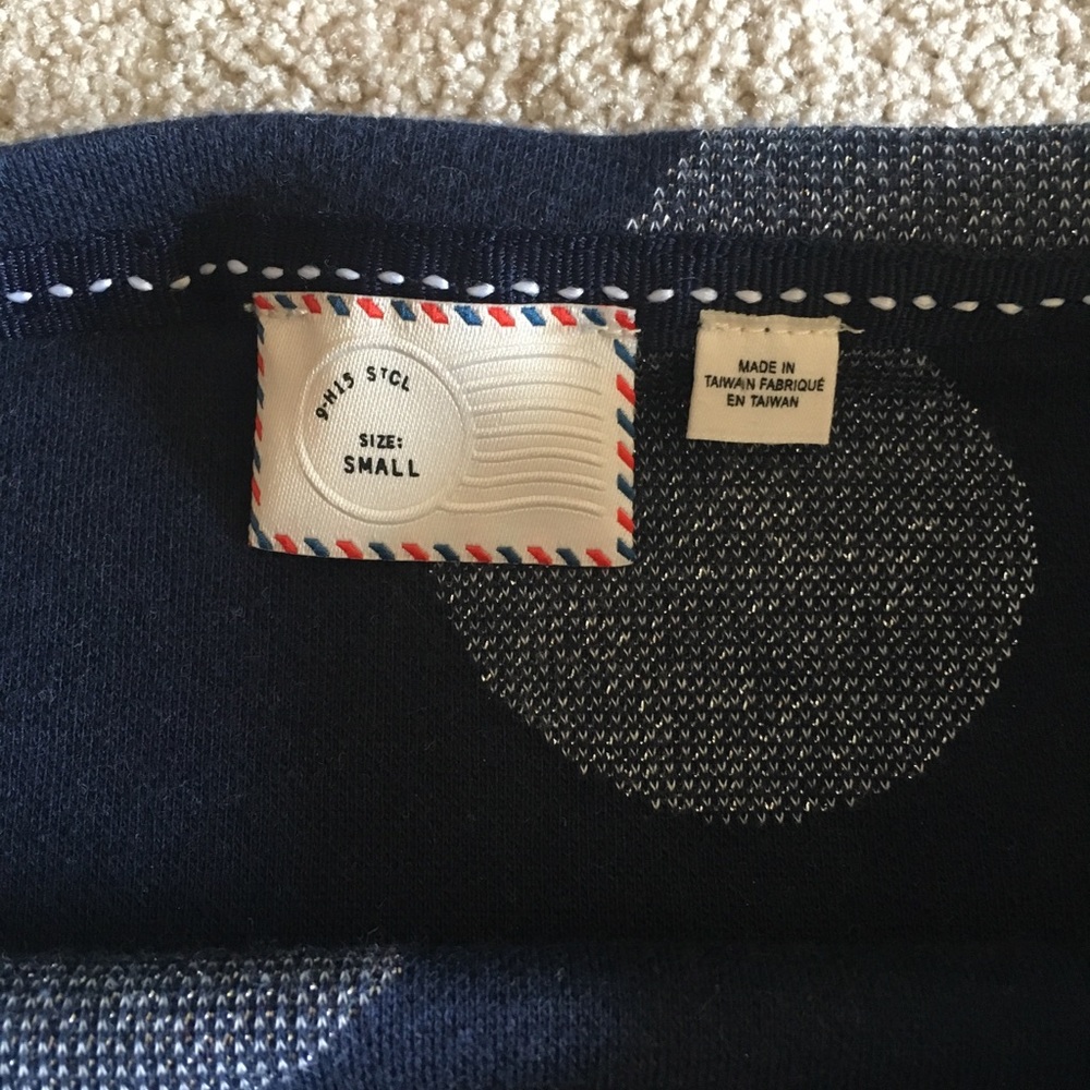 ANTHROPOLOGIE metallic polka dot sweatshirt - Picture 5 of 8